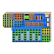 Taman Trampolin Hiburan dengan Busa Lubang